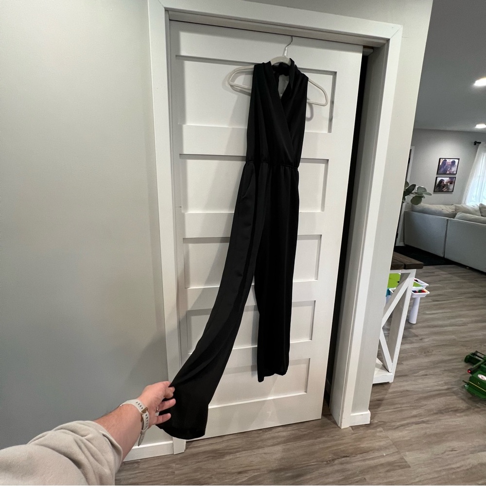 Black Halter Top Jumpsuit